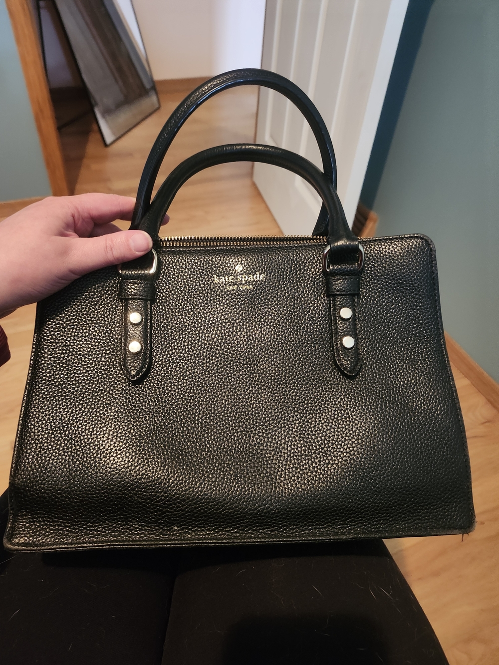 Kate Spade Black Pebbled Leather Purse